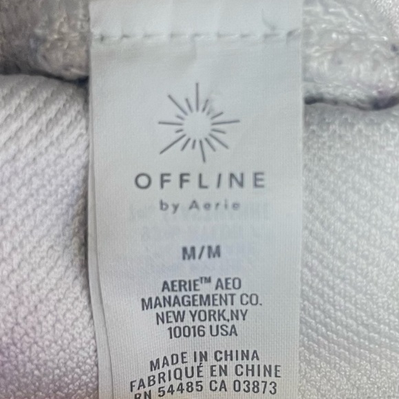 OFFLINE BY AERIE PURPLE TIE DYE LEGGINGS WITH RIBBED SIDE PANELS SIZE M - Picture 2 of 4